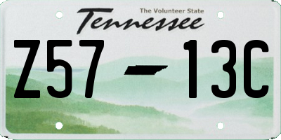 TN license plate Z5713C