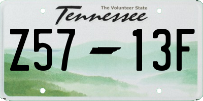 TN license plate Z5713F