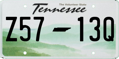 TN license plate Z5713Q