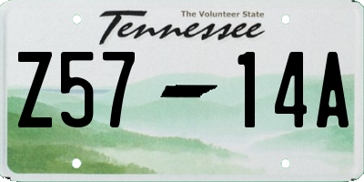 TN license plate Z5714A
