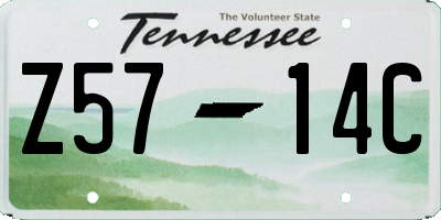 TN license plate Z5714C