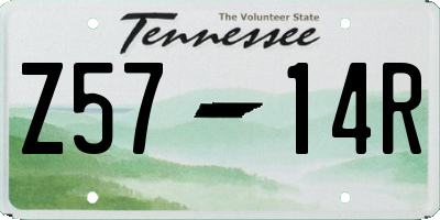 TN license plate Z5714R