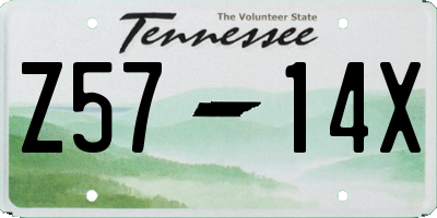 TN license plate Z5714X