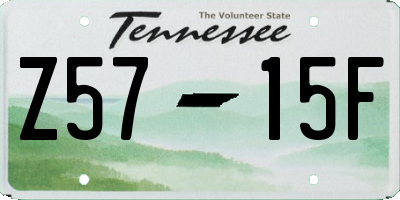 TN license plate Z5715F