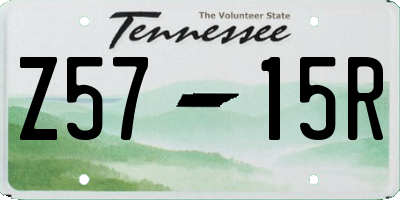 TN license plate Z5715R