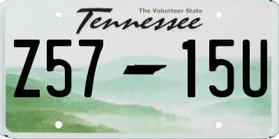 TN license plate Z5715U