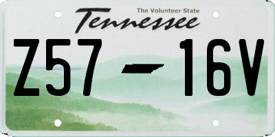 TN license plate Z5716V