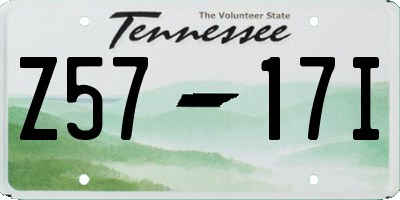TN license plate Z5717I