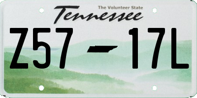 TN license plate Z5717L