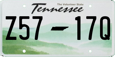 TN license plate Z5717Q