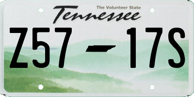 TN license plate Z5717S