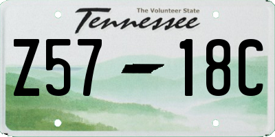 TN license plate Z5718C