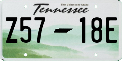TN license plate Z5718E