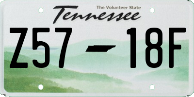 TN license plate Z5718F