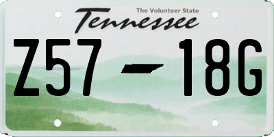 TN license plate Z5718G