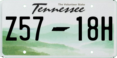 TN license plate Z5718H