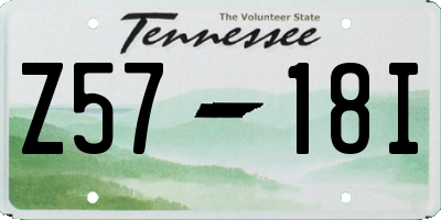 TN license plate Z5718I