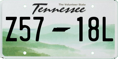 TN license plate Z5718L