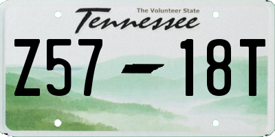 TN license plate Z5718T