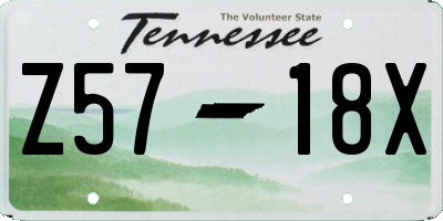 TN license plate Z5718X