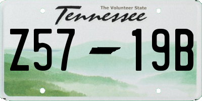 TN license plate Z5719B