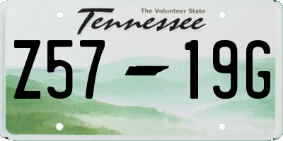 TN license plate Z5719G