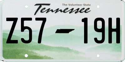 TN license plate Z5719H