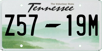 TN license plate Z5719M