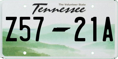 TN license plate Z5721A