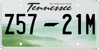 TN license plate Z5721M