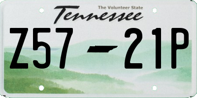 TN license plate Z5721P