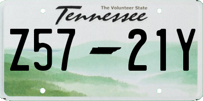 TN license plate Z5721Y