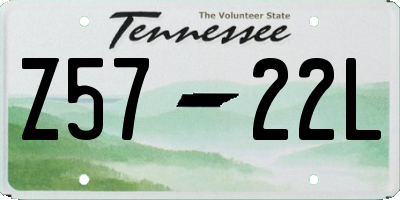 TN license plate Z5722L