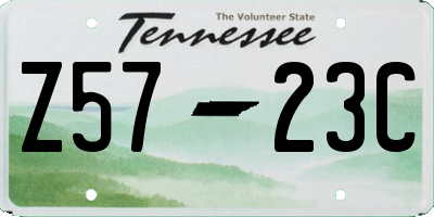TN license plate Z5723C