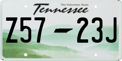 TN license plate Z5723J