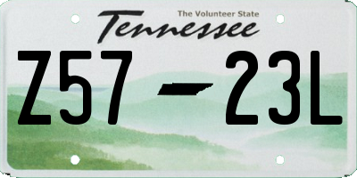 TN license plate Z5723L