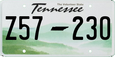 TN license plate Z5723O
