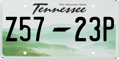 TN license plate Z5723P