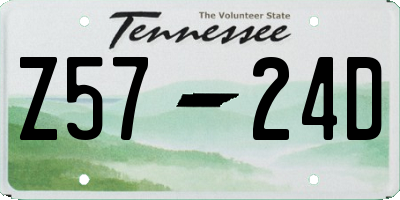 TN license plate Z5724D