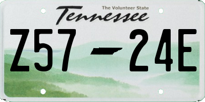 TN license plate Z5724E