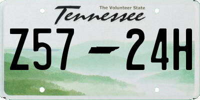 TN license plate Z5724H