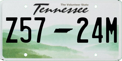 TN license plate Z5724M