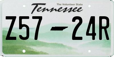 TN license plate Z5724R