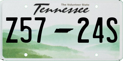 TN license plate Z5724S