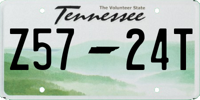 TN license plate Z5724T
