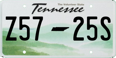 TN license plate Z5725S