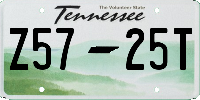 TN license plate Z5725T