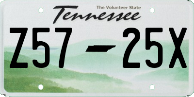 TN license plate Z5725X