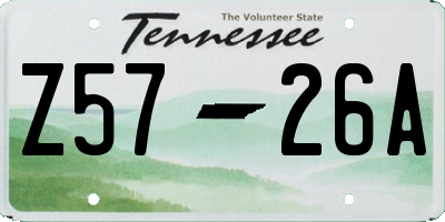 TN license plate Z5726A
