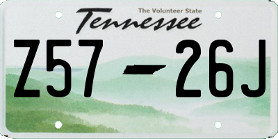 TN license plate Z5726J